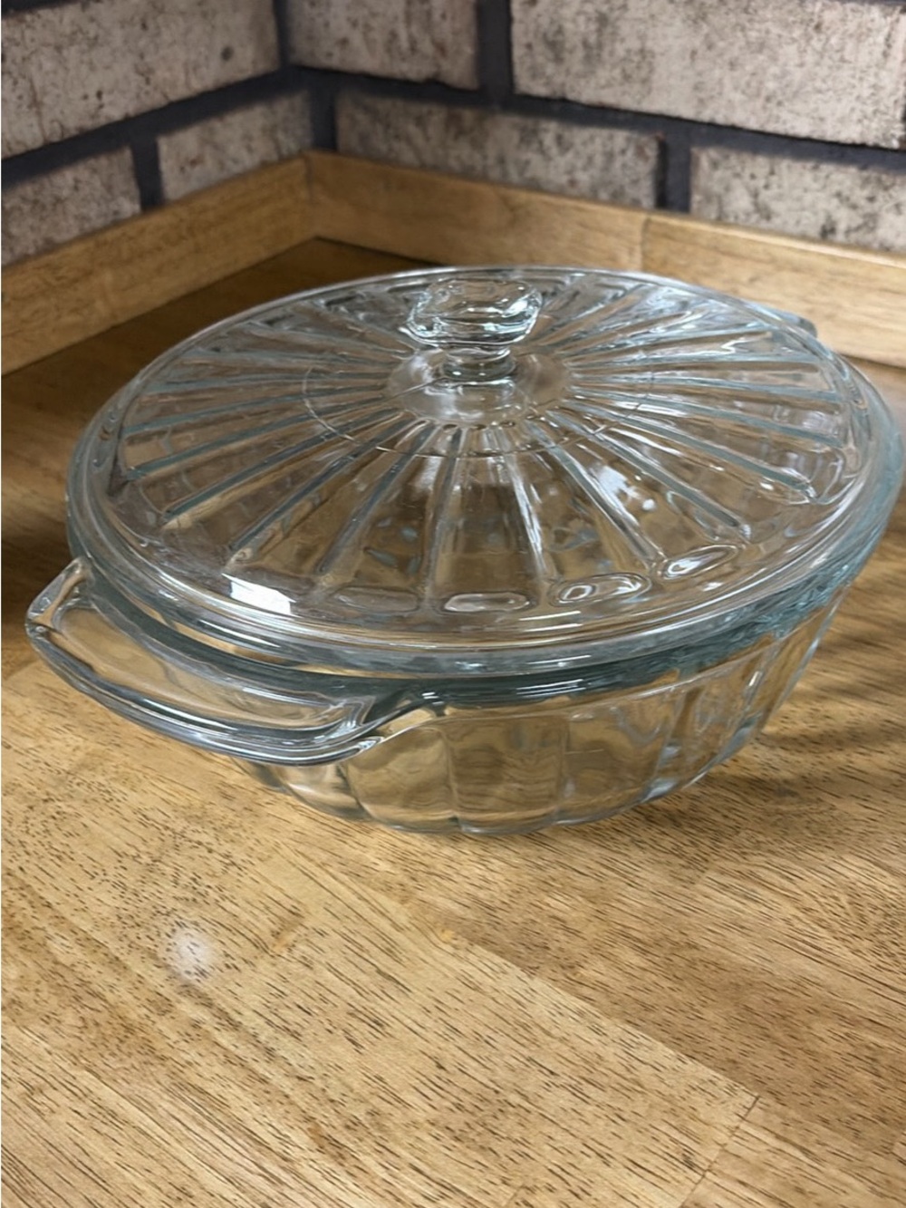 Vintage Flawless Anchor Hocking Glass Casserole Dish with Lid- 2 Qt.